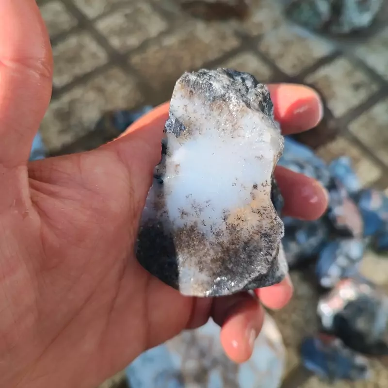 عقیق کبود و مشکی شجر دار  ارسال رایگان