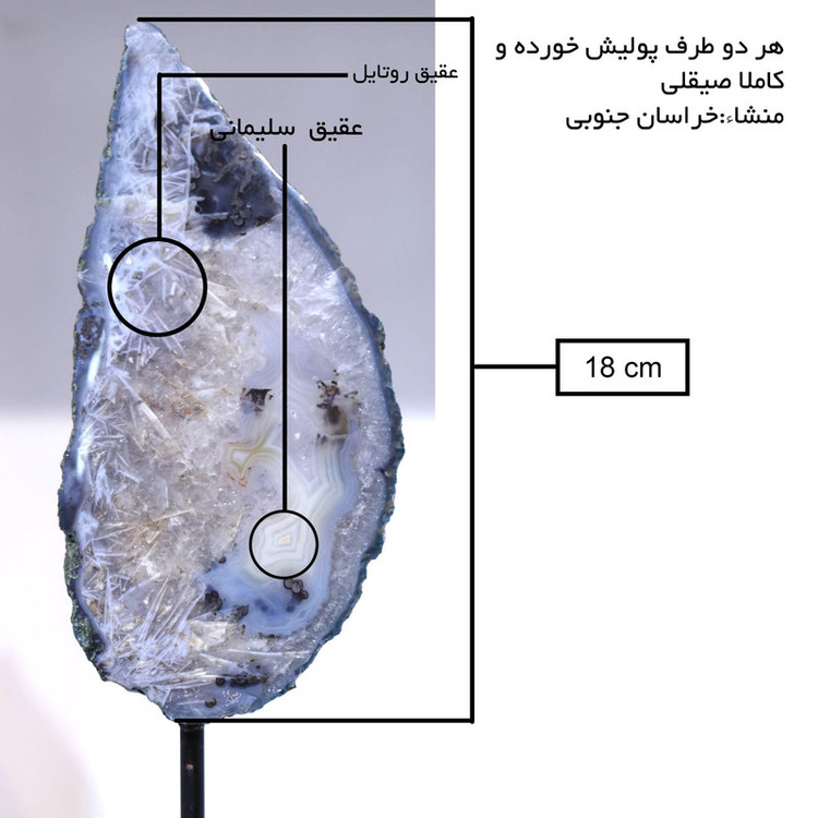 سنگ راف عقیق مدل اسلایس کد 7