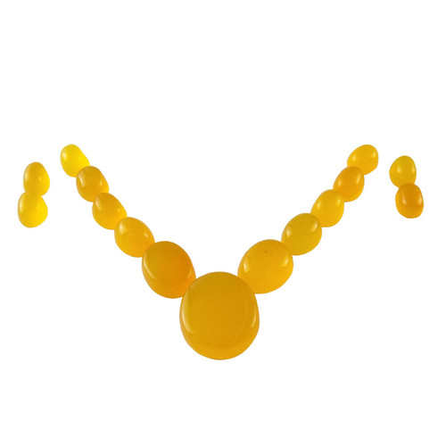 سنگ عقیق زرد کد TG5306 مجموعه 15 عددی
