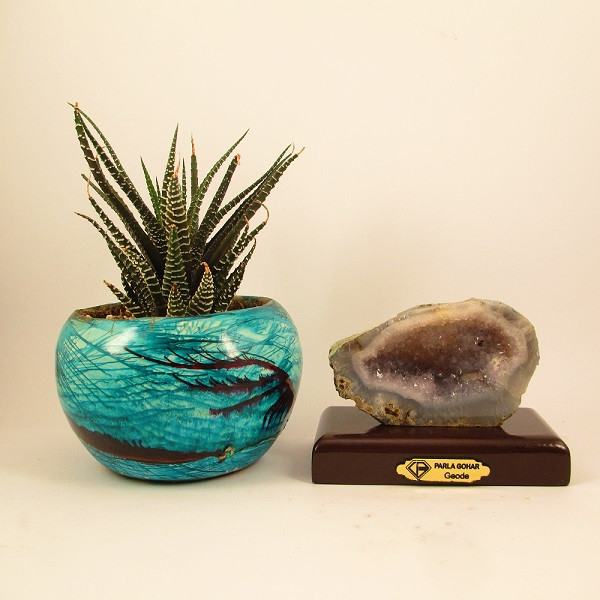 سنگ راف پارلا گوهر مدل ژئود کوارتز کد 5915