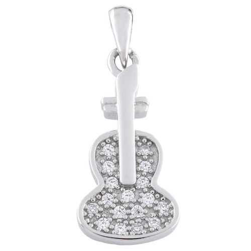 آویز گردنبند نقره زنانه مدل گیتار کد SLP-05