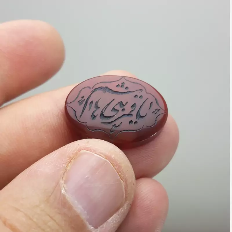 نگین عقیق خطی معدنی 1