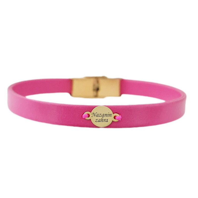 دستبند طلا 18 عیار دخترانه لیردا مدل اسم نازنین زهرا 1236