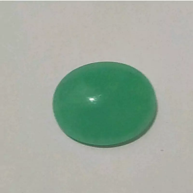 نگین سنگ عقیق سبز  معدنی و طبیعی مناسب انگشتر و آویز با تراش دامله ابعاد 12 در 10 و وزن یک گرم