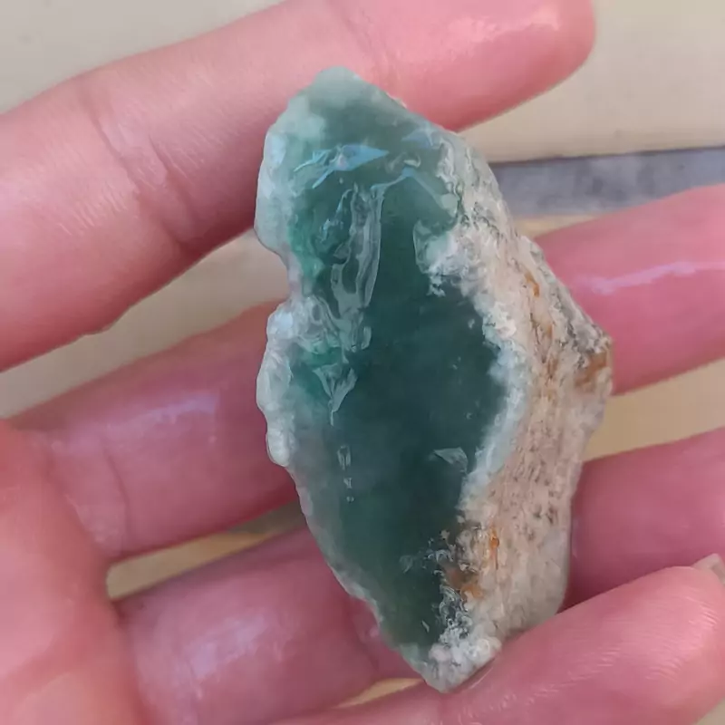 راف عقیق سبز زمردی آبدار ناب