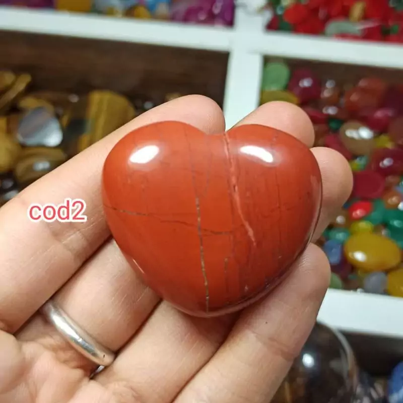 عقیق جاسپر قلبی تراش