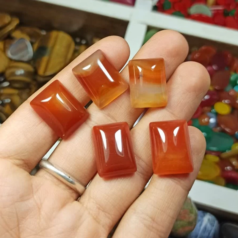 عقیق قهوه ای تراش چهارگوش