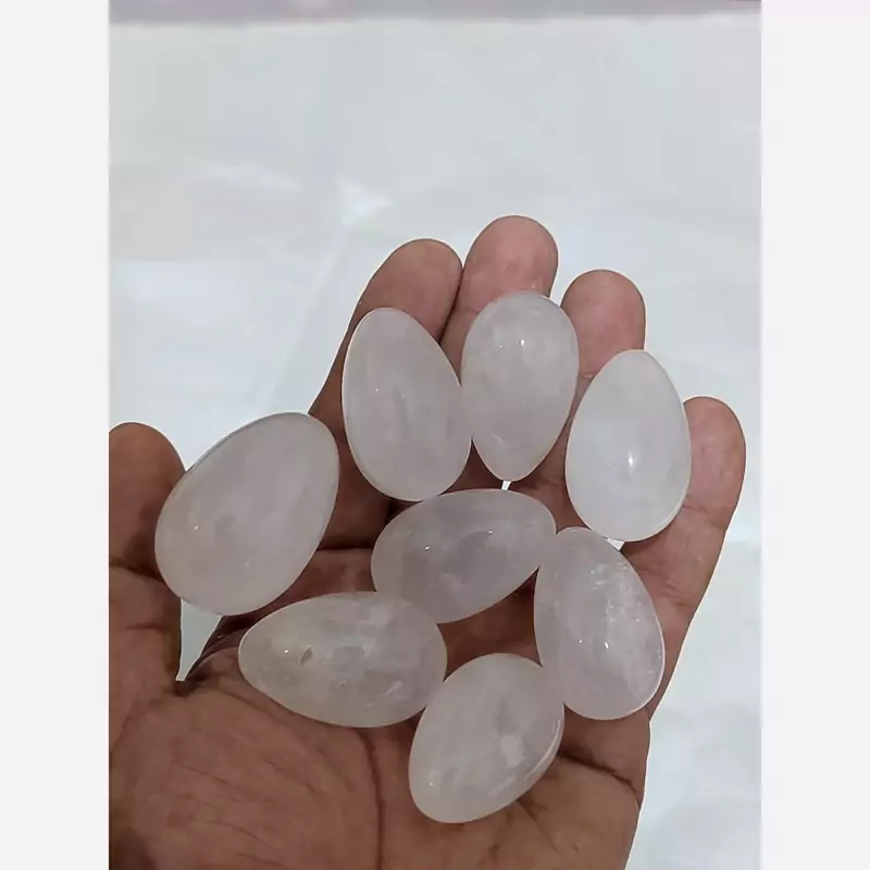 گوی تراش تخم مرغی کواترز کریستال