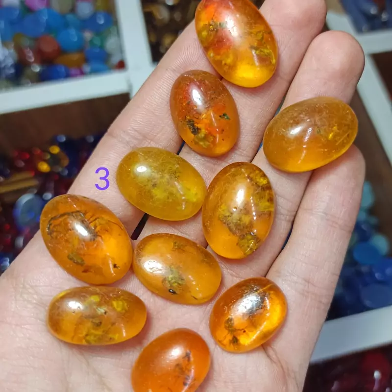 کهربا عسلی سایز انگشتر