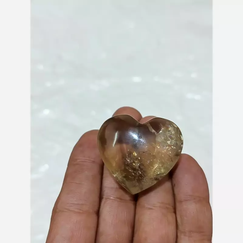 سنگ کواترز تراش قلبی کد17