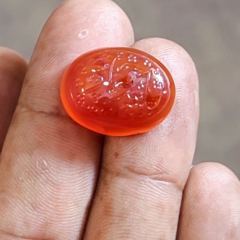 عقیق خط عقیق حکاکی شده کد 6
