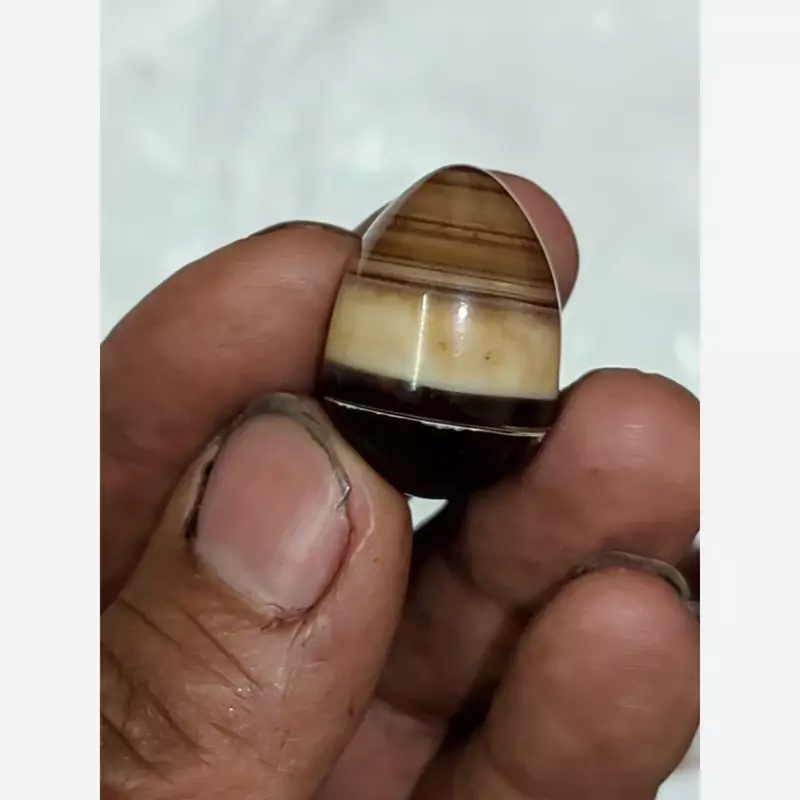 گوی عقیق سلیمانی تراش تخم مرغی کد6