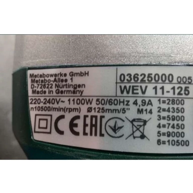 WEV 11-125 Quick مینی فرز متابو