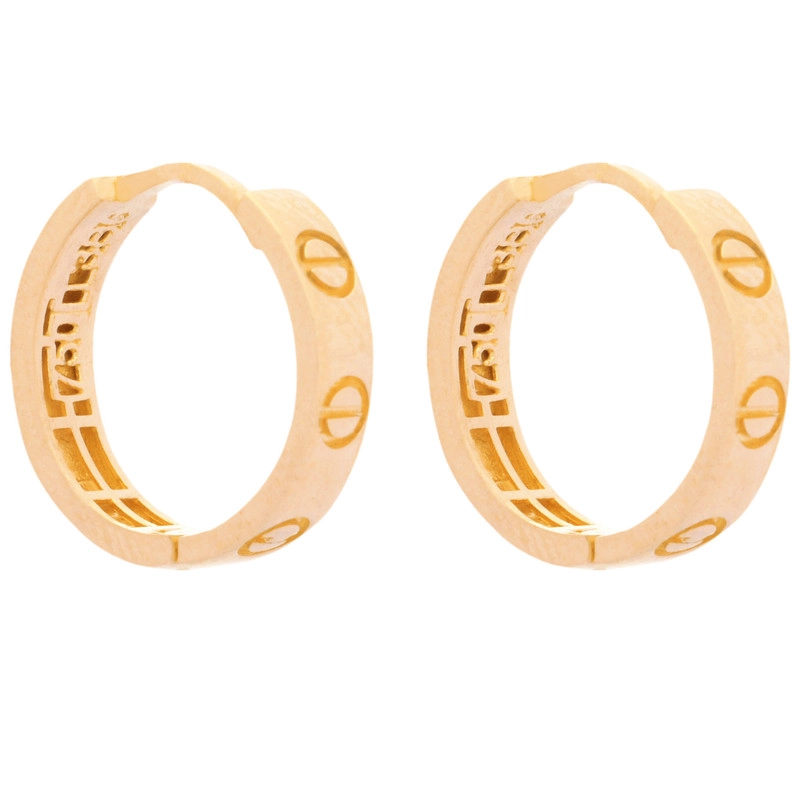 گوشواره طلا 18 عیار زنانه طلای مستجابی مدل فرازر کد T308