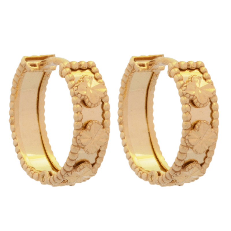 گوشواره طلا 18 عیار زنانه طلای مستجابی مدل ونکلیف کد 3