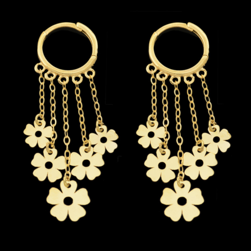 گوشواره طلا 18 عیار زنانه طلای مستجابی کد 670159