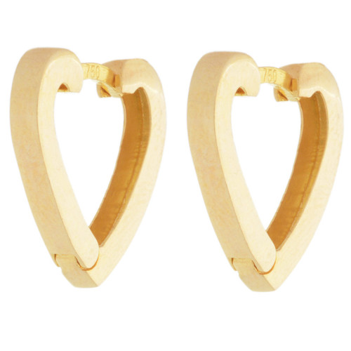 گوشواره طلا 18 عیار زنانه طلای مستجابی مدل قلب کد 6701