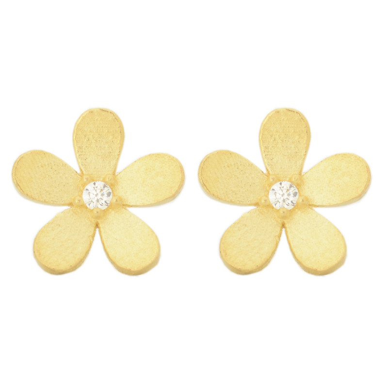 گوشواره طلا 18 عیار زنانه طلای مستجابی مدل گل کد 670156