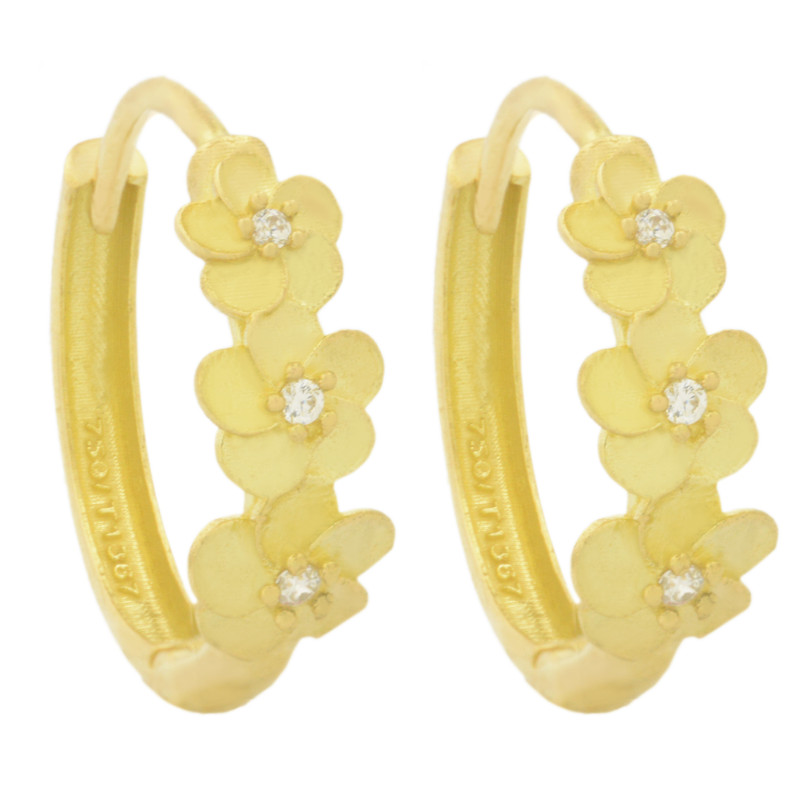 گوشواره طلا 18 عیار زنانه طلای مستجابی مدل گل کد 670187