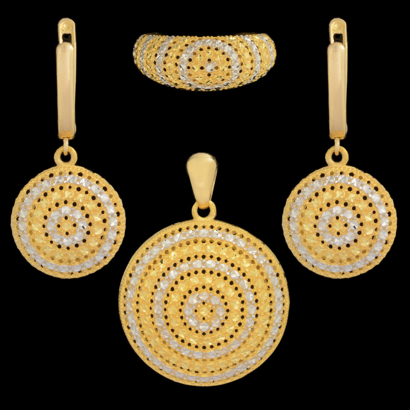 نیم ست طلا 18 عیار زنانه طلای مستجابی کد 67150