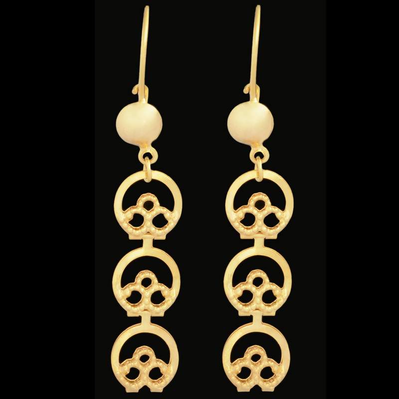 گوشواره طلا 18 عیار زنانه طلای مستجابی کد 803