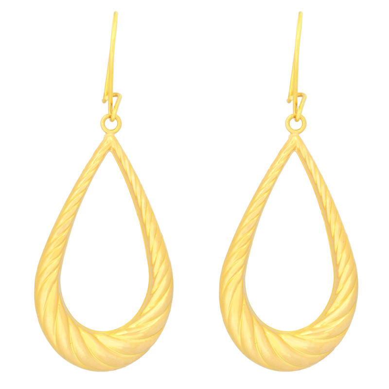 گوشواره طلا 18 عیار زنانه طلای مستجابی مدل اشکی کد 4022