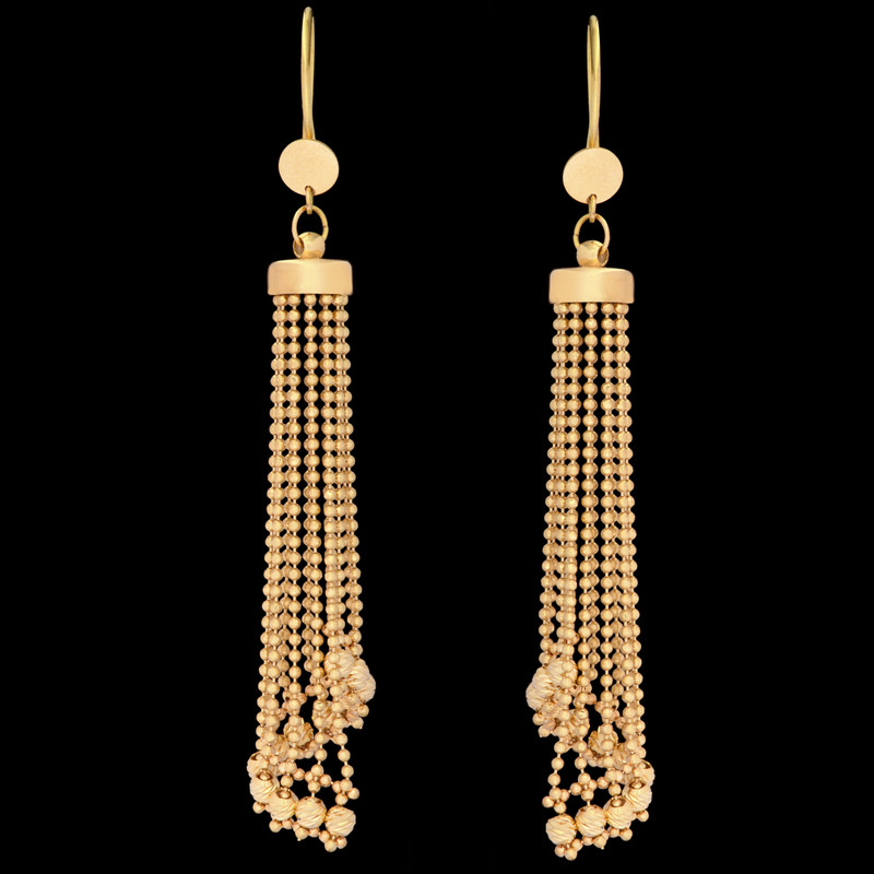 گوشواره طلا 18 عیار زنانه طلای مستجابی مدل گوی کد 02