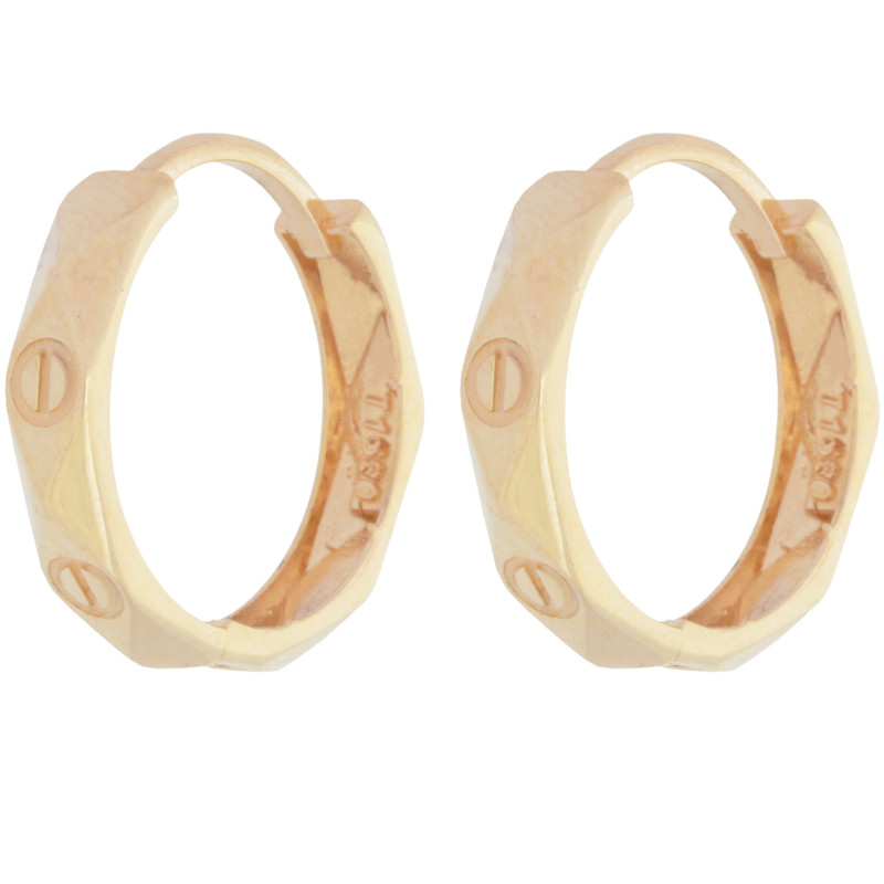 گوشواره طلا 18 عیار زنانه طلای مستجابی مدل حلقه ای کد 405