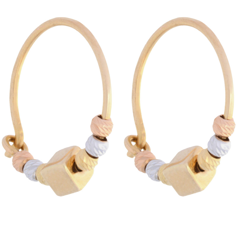 گوشواره طلا 18 عیار زنانه طلای مستجابی مدل گوی کد 408
