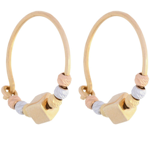 گوشواره طلا 18 عیار زنانه طلای مستجابی مدل گوی کد 408