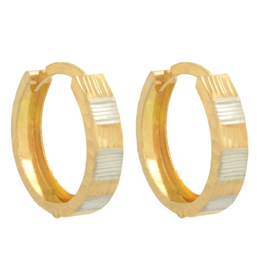 گوشواره طلا 18 عیار زنانه طلای مستجابی مدل حلقه ای کد 167087