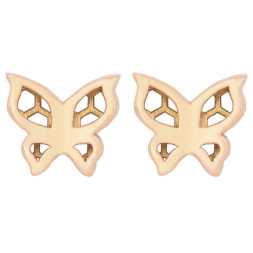 گوشواره طلا 18 عیار زنانه طلای مستجابی مدل پروانه کد 1670904