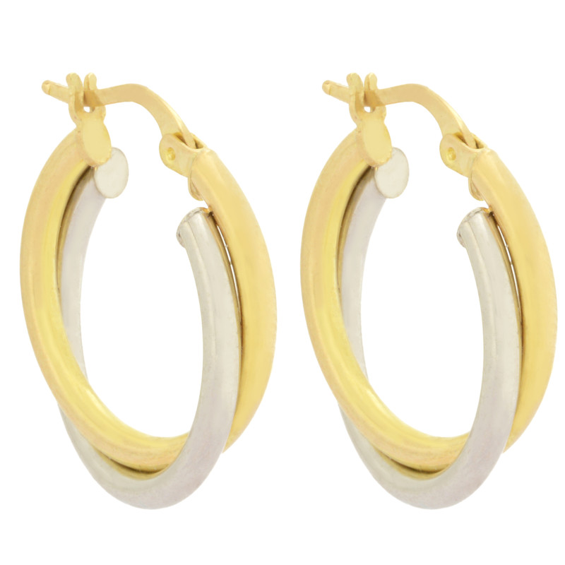 گوشواره طلا 18 عیار زنانه طلای مستجابی مدل سینوسی دایره کد 1670906