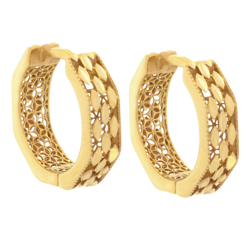 گوشواره طلا 18 عیار زنانه طلای مستجابی مدل 04 کد 71