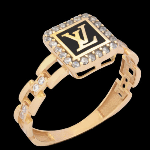 انگشتر طلا 18 عیار زنانه طلای مستجابی کد LV56
