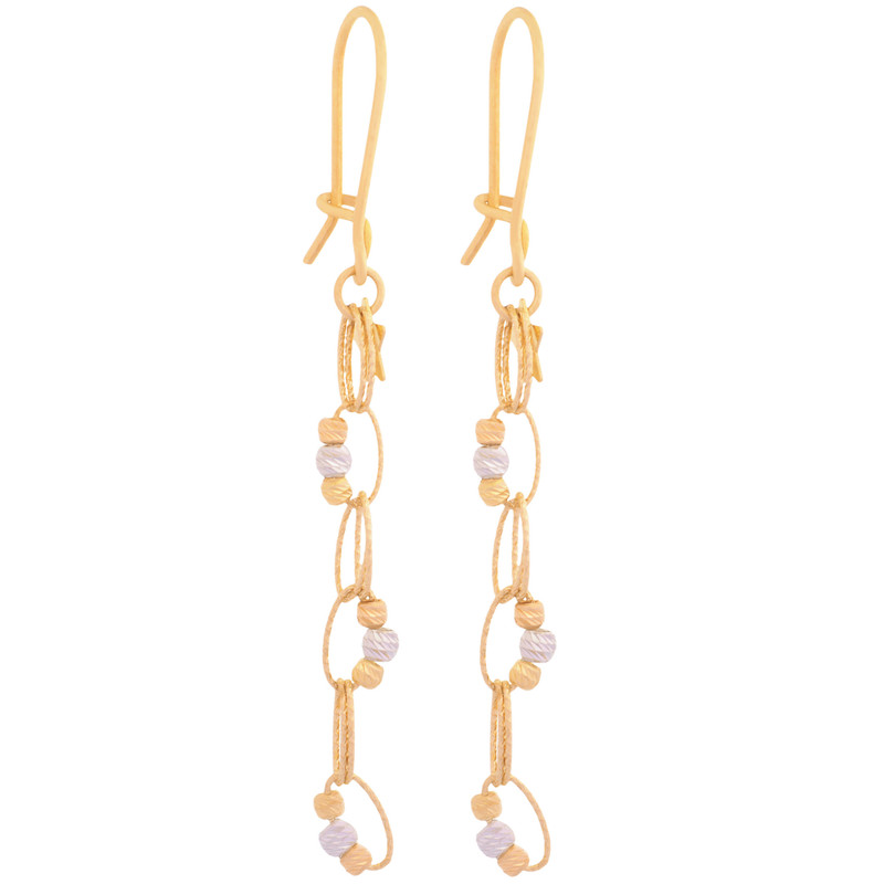 گوشواره طلا 18 عیار زنانه طلای مستجابی مدل البرنادو کد 803