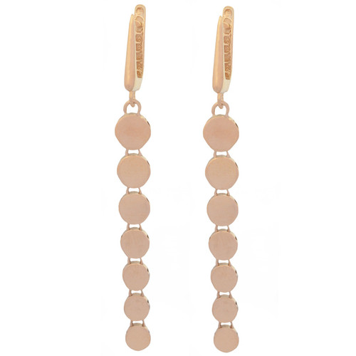 گوشواره طلا 18 عیار زنانه طلای مستجابی مدل دایره نیکا کد 1263