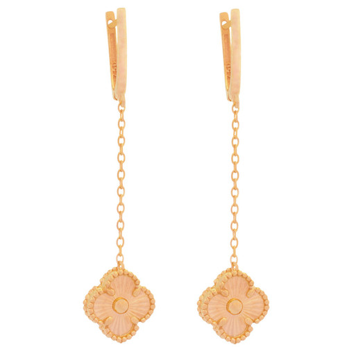 گوشواره طلا 18 عیار زنانه طلای مستجابی مدل ونکلیف پارسیس کد T52