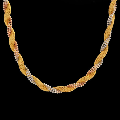 گردنبند طلا 18 عیار زنانه طلای مستجابی مدل خودکاری کد 586744-T132