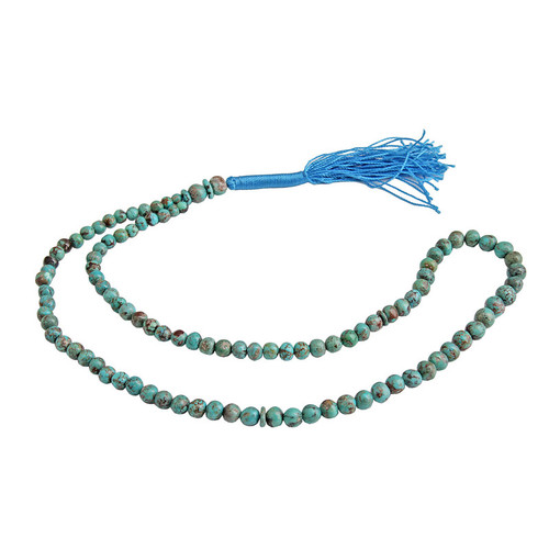 تسبیح بازرگانی میلادی مدل فیروزه طبیعی نیشابور اصل طبیعی تراش کروی کد T_418