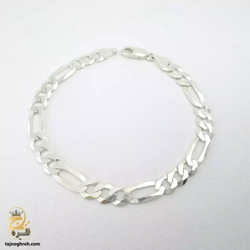 دستبند نقره مردانه فیگارو ایتالیایی مدل BSM B17