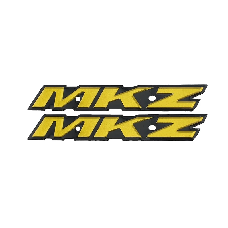 آرم فلزی باک موتورسیکلت ام کا زد رنگ طلایی MKZ