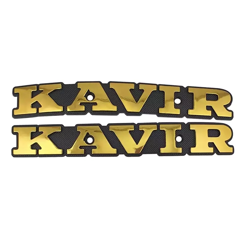 آرم باک موتور سیکلت کویر رنگ طلایی جنس ای بی اس KAVIR