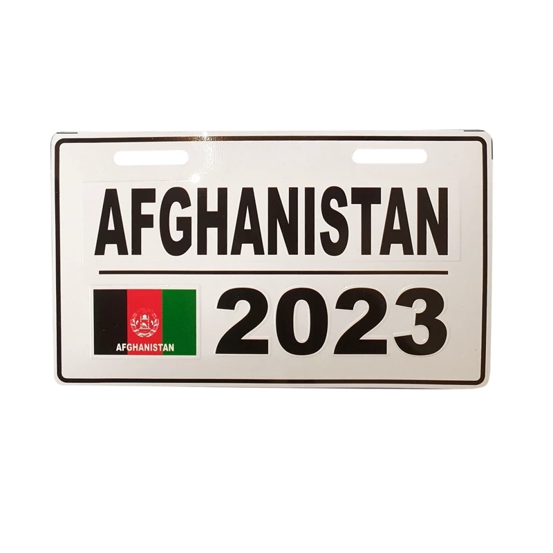 پلاک تزئینی طرح افغانستان سفید 2023 موتورسیکلت