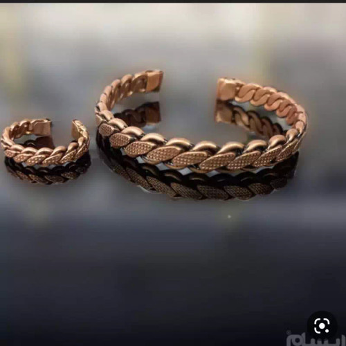 ست دستبند و انگشتر مس طرح کارتیر