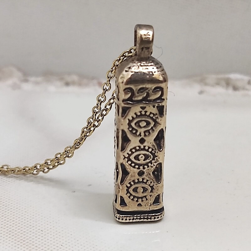گردنبند لوله حرز امام جواد(ع) طرح چشم