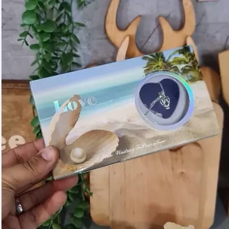 گردنبند مروارید عشق طرح صدف2