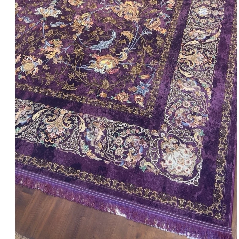 فرش بنفش 9 متری 1200شانه فرش زیبا و خاص فرش ساده