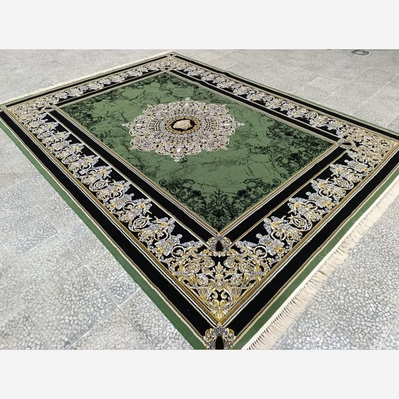 فرش سبز ماشینی 6 متری (2عددی)400شانه تراکم 700