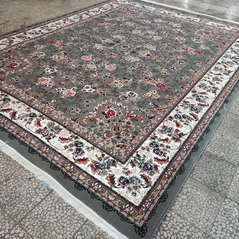 فرش ماشینی کاشان گیلدا فیلی 6 متری BCF باضخامت یک سانت فرش 400شانه تراکم 700 تولید مستقیم از کارخانه فرش جهزیه